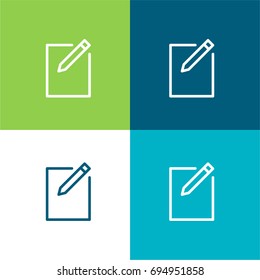 New File green and blue material color minimal icon or logo design
