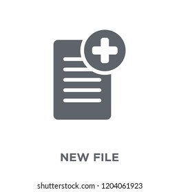 New File icon. New File design concept from User interface collection. Simple element vector illustration on white background.