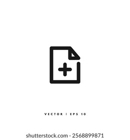 New File Icon. Editable Stroke