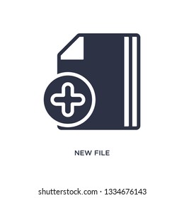 new file icon. Simple element illustration from user interface concept. new file editable symbol design on white background. Can be use for web and mobile.