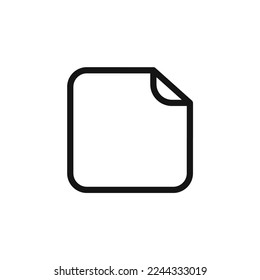 Nuevo icono de línea de archivo aislado en fondo blanco. Icono delgado plano negro sobre el estilo de contorno moderno. Símbolo lineal y trazo editable. Ilustración vectorial de trazo simple y de píxel perfecto. 