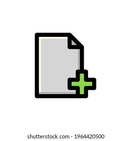 Ilustración del vector de logotipo de la interfaz de usuario de nuevo archivo
