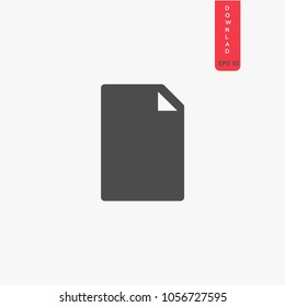 New file vector icon. Document symbol. Best modern flat pictogram illustration for web and mobile apps design