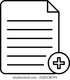 Novo design de ícone de linha de vetor de arquivo
