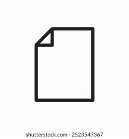 new file white paper icon sign vector