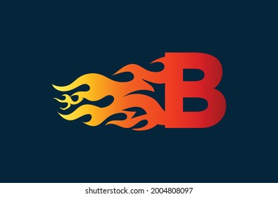 New Fire Letter B Logo Design Stock Vector (Royalty Free) 2004808097 ...