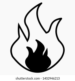New Fire Line Icon. Commercial line vector icon for websites and mobile minimalistic flat design.