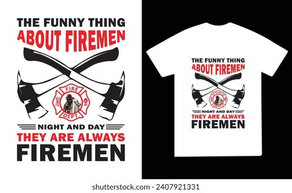 New Firefighter T-shirt Design Vector