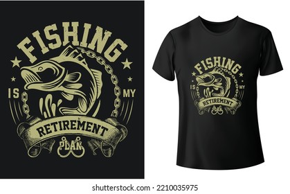 New fishing t shirt, vector design template. With fish, water vector.