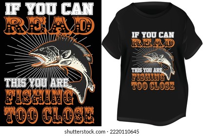 new fishing typography t shirt design