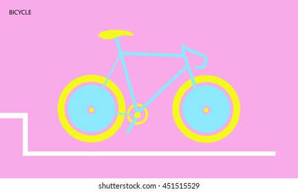 New fixed gear bicycle design on pink background number one