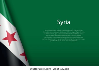 New Flag of Syrian Arab Republic, symbol of Syria