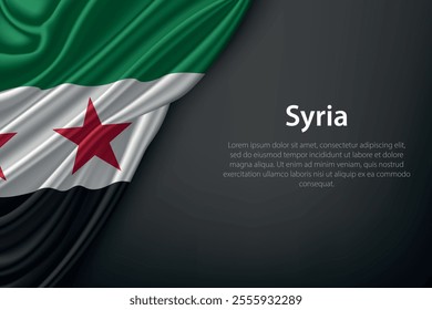 New Flag of Syrian Arab Republic, symbol of Syria