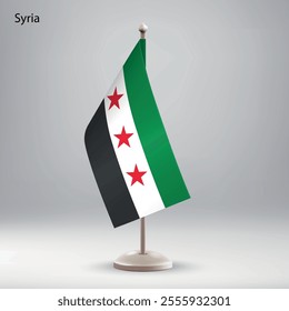 New Flag of Syrian Arab Republic, symbol of Syria