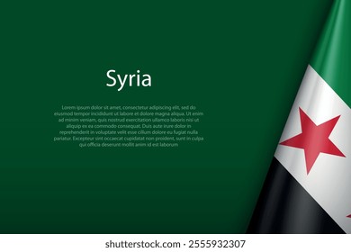 New Flag of Syrian Arab Republic, symbol of Syria