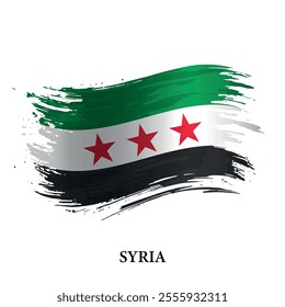 New Flag of Syrian Arab Republic, symbol of Syria