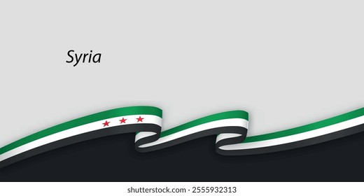 New Flag of Syrian Arab Republic, symbol of Syria