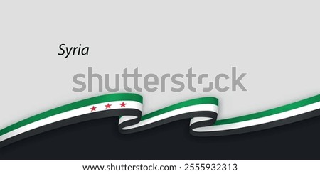 New Flag of Syrian Arab Republic, symbol of Syria