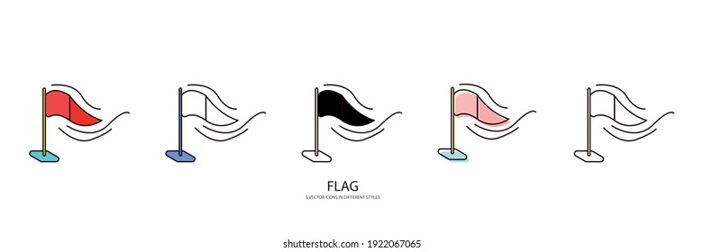 new flag vector type icon