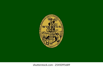 Nueva bandera de Windsor, Connecticut, EE.UU. 