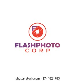 new flash photo corp logo design