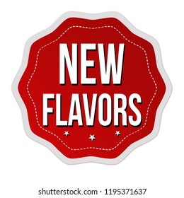 New Flavors Label Or Sticker On White Background, Vector Illustration