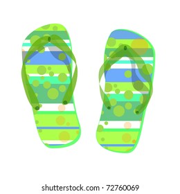 New flip flops. Vector illustration