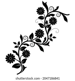 new floral vector art design