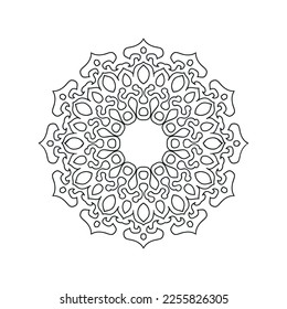 Nueva ilustración del vector de arte mandala floral