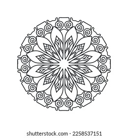 New flower mandala art vector illustration