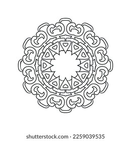 Nueva ilustración del vector de arte mandala floral