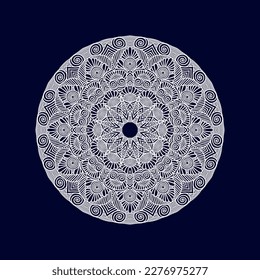 New flower mandala art vector illustration