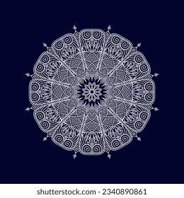 Nueva ilustración del vector de arte mandala floral