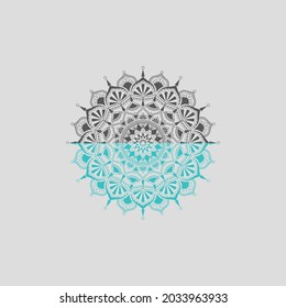 New flower Mandala Design, Circular pattern in form of mandala with lotus for Henna, Mehndi, tattoo, decoration