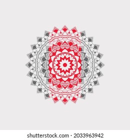 New flower Mandala Design, Circular pattern in form of mandala with lotus for Henna, Mehndi, tattoo, decoration