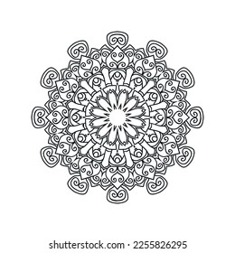 Nuevo diseño de mandala floral ilustración vectorial