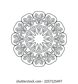Nuevo diseño de mandala floral ilustración vectorial
