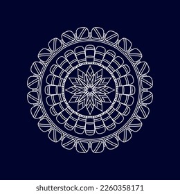 Nuevo diseño de mandala floral ilustración vectorial
