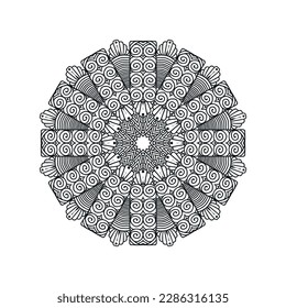 New flower mandala designs vector illustration