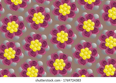 New Flowers Pattern Roses Bouquet.