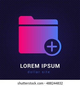 New Folder Blue & Red colorfull gradient attractive bright material Icon / Logo Design