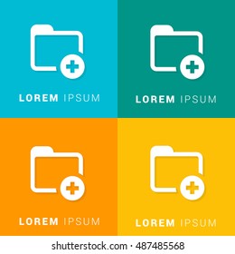 New Folder Four Color Material Designed Icon / Logo