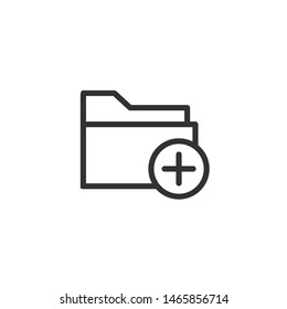 New Folder  - Line Vector Icon