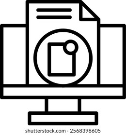 New Folder Line Vector Icon Design