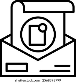 New Folder Line Vector Icon Design