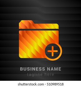 New Folder Orange, Yellow and Black silk fashion premium icon / Logo