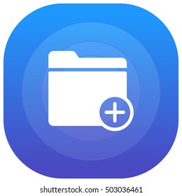 New Folder Purple - blue circular UI/UX App Icon / Logo Design
