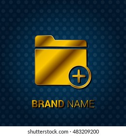 New Folder Royal Golden & Blue Metallic Premium Corporate Logo / Icon