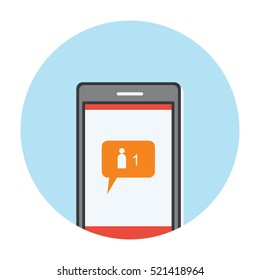 new follower flat icon vector