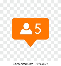 new follower instagram icon, notification sign